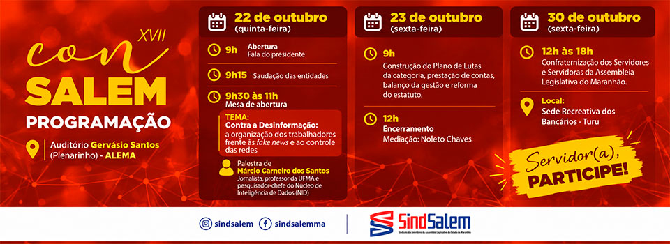 Confira a programa��o do XVII Consalem